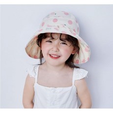 솜니움베베 여아 유아 여름 썬햇 여자 아기 와이어 썬캡 챙 모자 (48-54cm)