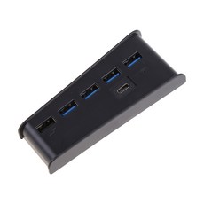 USB 허브 어댑터 6 포트 USB 3.0 USB A Type-C 3.1 Expander Splitter Super Speed USB Hub 3.0 콘솔, BK