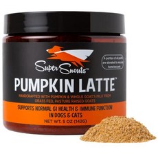 Super Snouts Pumpkin Latte Digestive Supplement fo 슈퍼 스나우트 호박 라떼 개와 고양이용 소화 보조제 5온스 - 무항생제 건강한 장 유, 1개