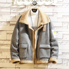 겨울 양털 패딩 무스탕 루즈핏 바이크 가죽자켓