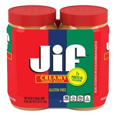 Jif 지프 크리미 피넛 땅콩버터 2개 1.36kg 1세트
