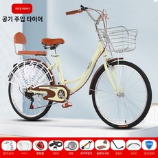 바구지 자전거 아줌마 옛날 마트 출퇴근 클래식 디자인