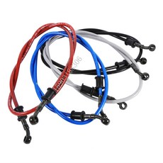 Universal Braided Stainless Steel Brake Clutch Oil Hoses Line Pipe Cable With Banjo 90cm, solid blue 90cm
