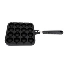 주방 식당용 타코야키 문어 공 제조기 타코야키 제조기 베이킹 팬, 16홀, 34cmx18.5cmx2.5cm, 알류미늄, 1개