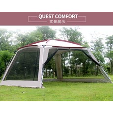 대형 캐노피 쉘터 텐트 야외캠핑 모기장 타프 스크린, 와인
