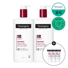 최저가보장(향료무첨가) 뉴트로지나 바디로션 인텐스 리페어 시카 에멀젼 450mL x2개 (+15mL 3개 증정), 시카에멀젼 310mL x2  플로럴향, 선택안함