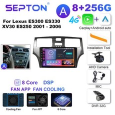 헤드 유닛 SEPTON 렉서스 차량용 라디오 2Din ES300 ES330 XV30 ES250 2001-2006 4G 와이파이 내비게이션 GPS 자동차 멀티미디어 안드로이드 오토, 11) A8G 256GC AMD - xv-a11