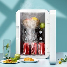 차량용냉장고 음료수 미니냉장고 소형 미니냉장고 냉온 겸용 다용도3H 쾌속 냉각 기능, 가정용8L미니 냉장고,