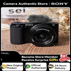 소니 알파 ZV-E10 APS-C E 마운트 미러리스 디지털 카메라 바디 또는 16-50mm 렌즈 장착 컴팩트 전문 사진, 03 ZV1F BODY