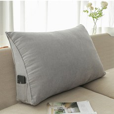 8172순면 삼각등쿠션 등받이 쿠션 70cm, 그레이