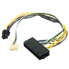 HP Z220 Z230 SFF 메인 보드 서버 워크 스테이션 용 ATX PSU 전원 케이블 24P ~ 6P 검정색|컴퓨터 클리너|, 단일, Black, 1개
