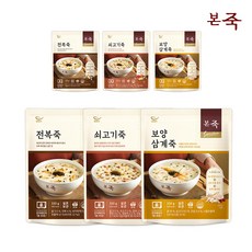 [본죽] BEST 파우치죽 330g 3종 6개 세트(전복죽2+소고기죽2+닭죽2)