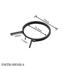 문짝 핸들 교체 스프링 FMTB MSNH 4 E 스테인레스 스틸 블랙 하이 퀄리티 라운드 5, FMTB-MSNH-4, 1개