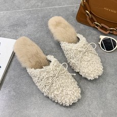 지우넷 여성 겨울 단화 양털 슬리퍼 DH-450