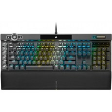 Corsair K100 RGB 기계 게임 키보드 - 체리 MX 속도 RGB 실버 키스위치 - 4배 빠른 처리량 AXON 하이퍼, 1