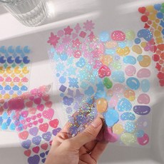 리본 컨페티 씰 스티커 홀로그램 다꾸 폴꾸 포꾸 포카 탑꾸 다이어리꾸미기, 2.날씨 (ST-1044)