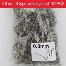 용접 플라스틱 용접기 핫 스테이플러 도구 차량용 작업장 범퍼 납땜 스테이플 수리 키트 0.6mm 0.8mm 300PCs, [01] 100PCS