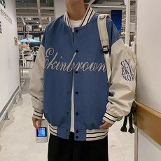 점퍼빅사이즈 빅사이즈점퍼 빅자켓 빅사이즈자켓 빅사이즈더자켓 차오쿠 이니셜 플라워 프린트 야구복 가을 신 멜란 남자 청년