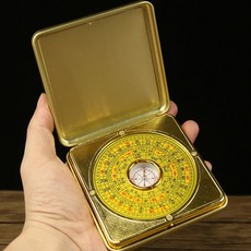 풍수 나침반 덮개형 패철 삼합 풍수지리 나경 명당 나침판 측정 방위 나반 윤도 음양택 현공, 상자 첨부 나침반 3 인치