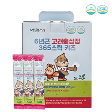 정원삼 6년근 고려홍삼정 365스틱 키즈홍삼 10ml x 100포 딸기맛 홍삼스틱, 1L, 1개