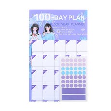무한도매 탁상플래너 소녀마음 그테이블 플랜 INS 시트지 방 장식 큰사이즈 라지 포스터 캘린더 공부 진도 카드 월차 계획, 종이 줄 달콤한 말