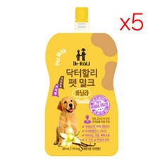 강아지 펫 밀크 전연령 바닐라맛, 5개, 200ml