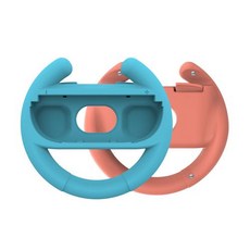 레이싱핸들 플스 닌텐도 PS5 호환 거치대 포함 2 개대 Nintendo Switch 조이 콘 컨트롤러 게임 그립 핸들 레이싱 휠 액세서리 용 스티어링, 1)Blue Orange