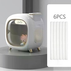 무선 USB 귀여운 더블 미니가습기 가정용 야간 소형 사무실 에센셜 오일 디퓨저 가습기, [02] USB Plug in use