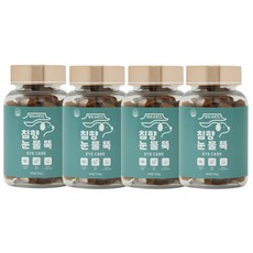  강아지 눈 눈물자국 영양제 충혈 눈꼽 오메가3 백내장 루테인 댕이수랏간 침향 눈물뚝 100g, 4개, 눈물 개선/눈건강 