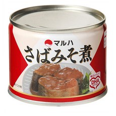 Maruha Nichiro 마루하 니치로 일본 고등어 된장 조림 통조림 캔 190g 4팩, 4개