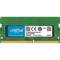 Crucial(Micron제) 노트북 PC용 메모리 PC4-19200(DDR4-2400) 16GB×1장 CL17 DRx8 260pin 영구 보증 CT16G4SFD824A, 1개
