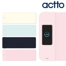 가죽 15W 고속 무선 충전 마우스패드 장패드 키보드매트 노트북 데스크매트 책상패드 깔판, 네이비,