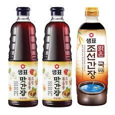 샘표 맛간장 930ml x 2 + 맑은 조선간장 930ml Sempio Seasoning 930ml x 2 + Soup Soy Sauce 930ml