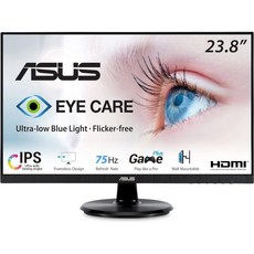 ASUS 23.8" 1080P 모니터 (VA24DCP) - 풀 HD IPS 75Hz USB-C 65W 전원 제공 스피커 Adaptive-Sync/프리Sync 저청색, 24" IPS FHD 75Hz w/DisplayPort