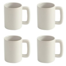 에라토 플랑 베이직 데일리 머그컵 350ml, 크림, 4개