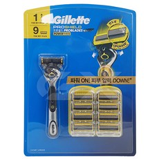 GILLETTE 질레트 프로쉴드파워 면도기세트 1+9, 1, 1세트