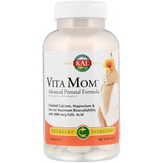 [미국직구]KAL Vita Mom Advanced Prenatal Formula 180 Tablets, 상세설명참조