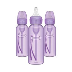 닥터브라운 옵션스 플러스 내로우넥 1단계 젖병 250ml 퍼플 3팩, 8 oz, Lavender
