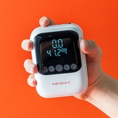 벤딕트 타이어 공기주입기 에어펌프 나노 6000mAh + 60cm 연장선, 화이트, 1개