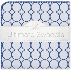 SwaddleDesigns Ultimate Swaddle X-Large Receiving Blanket Made in USA 프리미엄 코튼 플란넬 True Blue Jewel Tone Mo, 단일옵션