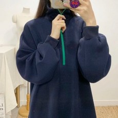 [텐바이텐] 마쉬옐로우 빈티지 기모 배색 아노락 롱 원피스 2colors