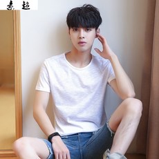 율율마미 와이드 루즈핏 라운드반팔티 이너티셔츠 대학 수학 능력 시험 무자 남자 패 홍콩풍 솔리드 무지 순면 코튼 심플