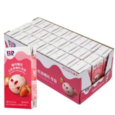 배스킨라빈스 스트로베리 우유 190ml x 24