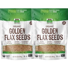 나우 골든 플랙씨드 골드 아마씨 907g 2개 NOW Foods Organic Golden Flax Seeds