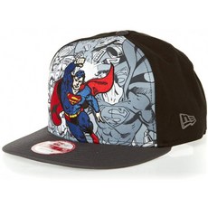 New Era 9fifty Superman Hero break 그레이 프린트 남자 스냅 백 모자 사이즈 M / L