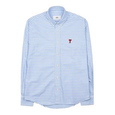 [아미] [라벨루쏘] 남성 하트 로고 체크 셔츠 HSH113 CO0023 475
