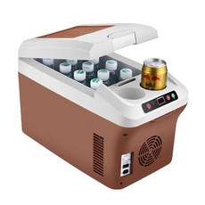 차량용 냉장고 24V 아이스박스 냉장 블랙 대형 캠핑 트럭 냉동고 상품, 12L LCD갈색수평모델, 상세페이지 참고