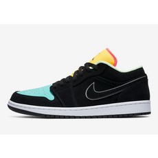 나이키 에어 조던 1 로우 Black Aurora Green Laser Orange CK3022-013 남성용