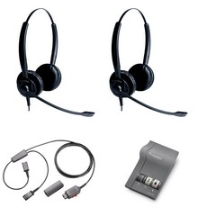 Global Teck Worldwide 268155 교육 코칭 모니터링 감독 온보딩을 위한 XS 820 헤드셋 번들Avaya Yealink Polycom Cisco Mitel No, Advanced Bundle, 스테레오