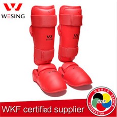 [위싱코리아] 위싱 공수도 발등정강이 보호대 세계가라데연맹(WKF) 공인 국제시합용 가라데 카라테 1507A, 빨강, 1개